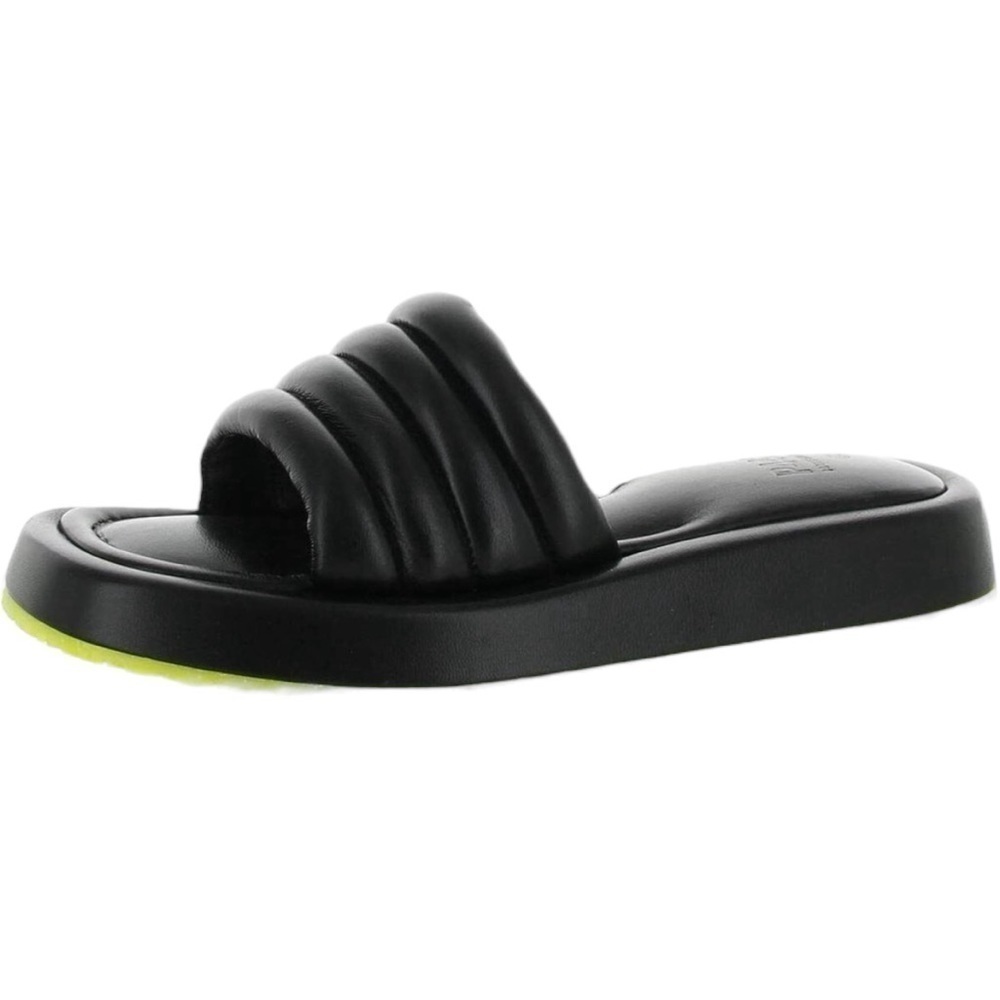 P448 Fergie Sandals Black Made in Italy NWT - Picture 1 of 15